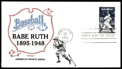 1983 Babe Ruth FDC American Sports Series 1895-1948 US Artopages Cachet - Image 1 of 2