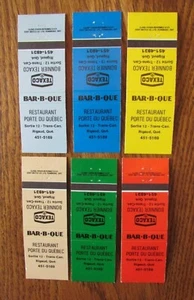 TEXACO GAS STATION MATCHBOOK SET OF 6: PORTE DU QUEBEC (RIGAUD, QUEBEC) -F24 - Picture 1 of 1