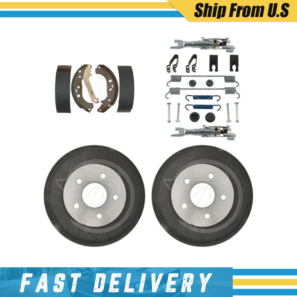 Kit de zapatas de freno de tambores traseros y herrajes para Ford Transit Connect 2010-2013 Foto 1 de 4