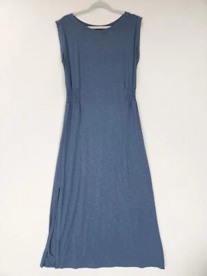 Vestido WHBM Para Mujer Medio Azul Sin Mangas Callado Slub Maxi Ligero Informal Foto 1 de 4
