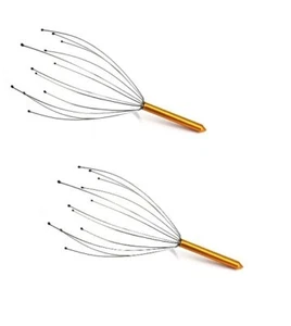 2x Kopfmassage Spinne mit 12 Fingern - mit Goldenem Griff - Bild 1 von 5