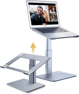 Adjustable Laptop Stand for Desk, DJ Laptop Riser, Standing Desk Converter, Supp - Picture 1 of 7