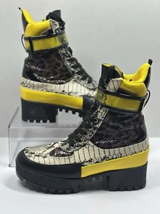 Cape Robbin Women’s Future Wave Multi Color Snake Chunky Sole Combat Boots Sz 8 - Picture 1 of 11