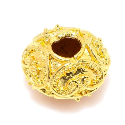 3 PIEZAS 14X10MM ABALORIO GRANDE CHAPADO EN ORO 18K ABALORIO PARA HACER JOYAS 359 Foto 1 de 3