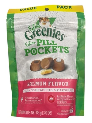 Feline Greenies Pill Pockets - Salmon Flavor - Value Pack - 85 ct - Exp 04/26 - Image 1 of 4