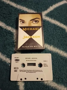 MICHAEL JACKSON - BLACK OR WHITE / (INSTRUMENTAL) 1991 UK CASSINGLE - Picture 1 of 1