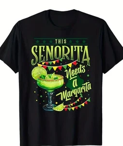 This Senorita Needs A Margarita T-Shirt - Picture 1 of 2