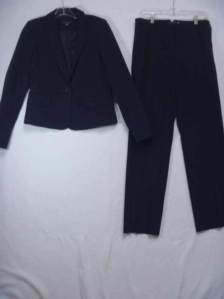 TOMMY HILFIGER Pantalón Traje Mujer Talla 4/6 Azul Marino 2 Piezas Chaqueta Talla 4 Pantalones Talla 6 Foto 1 de 4