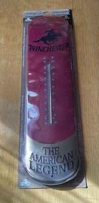 New WINCHESTER Nostalgic Tin Thermometer Shotgun Shell American Legend 25x7" - Image 1 of 4