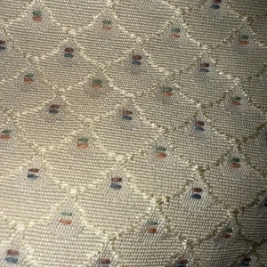 VINTAGE Late 1990’a FABRIC upholstery Ivory Multicolor 56” Wide X 57” Long Heavy - Picture 1 of 5