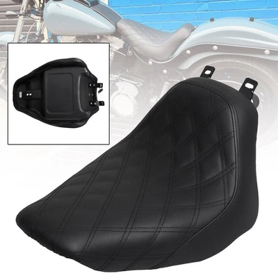 Assento de motorista ponto diamante preto para Harley Heritage Softail FLSTC 06-17 2016 EUA - Imagem 1 de 4