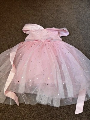Party Dress 2 Years Old Tulle Material Pink And Glitter Stars ✨ - Image 1 of 2
