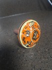 Antique Vintage Halloween Tin Litho Toy Rattle Noisemaker Kirchhof USA Rattler