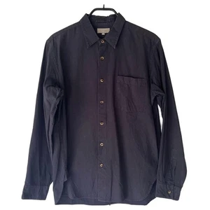 MARGARET HOWELL schwarzes Oxford Langarm Hemd L Größe F/S - Bild 1 von 4