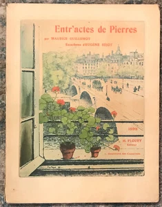 GUILLEMOT "ENTR'ACTES DE PIERRES" 1899 1ST SIGNED LTD ED 10 BEJOT ETCHINGS - Afbeelding 1 van 2