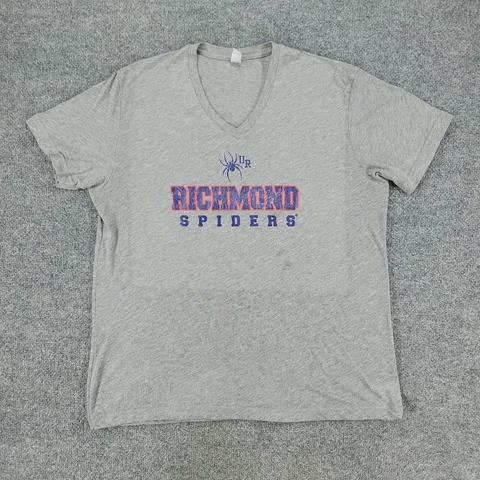 Richmond Spiders Shirt Men's XL Gray NCAA UR Graphic Tee Short Sleeve Logo Adult Cover
