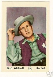 Bud Abbott #157 - 1950s Dutch Movie Star Card
