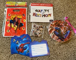 Spiderman Birthday Party Supplies Cake Picks Invite Cards Plates More! - Picture 1 of 7