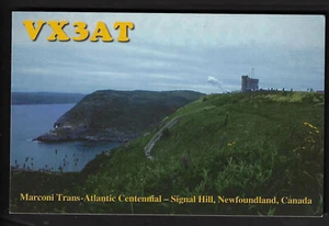 QSL CARD"VX3AT,Ron Vander Kraats,View of Signal Hill",Newfoundland,CA(Q6206) - Picture 1 of 2