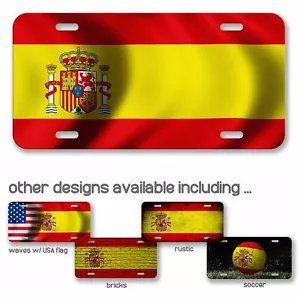Hochwertiges Aluminium-Nummernschild - Flagge von Spanien (Spanisch) - viele Optionen - Bild 1 von 10