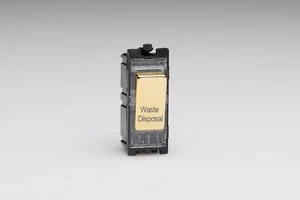 Varilight G201DV.WA PowerGrid Module Brass 20A Double Pole Switch Waste Disposal - Picture 1 of 1