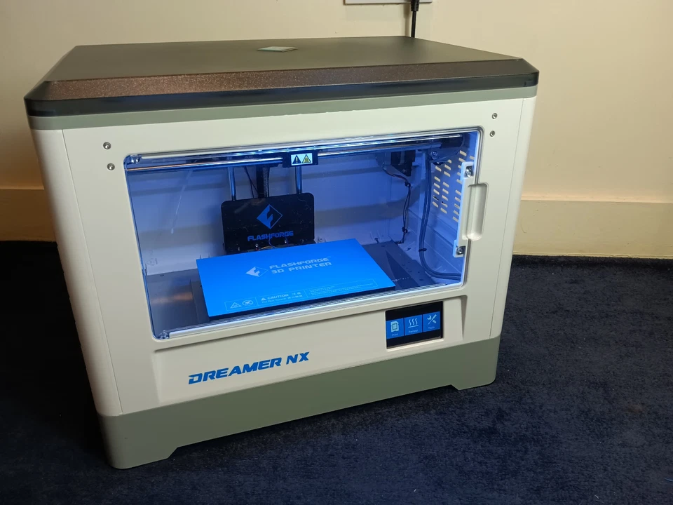 Flashforge Dreamer NX 3D Printer Single-Extruder Clear Door and Rear Fan - Image 1 of 4