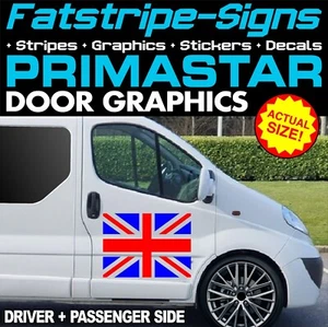passend für Nissan Primastar Union Jack Flagge Tür Grafik Aufkleber Decals Camper Van - Bild 1 von 2