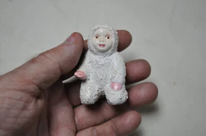 Vintage German ? Porcelain or Bisque Snow Baby Figurine Christmas - Picture 1 of 6