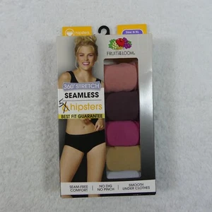 Fruit Of The Loom Underwear Womens 8 Extra Large Hipsters Stretch 5 Pairs - Picture 1 of 10