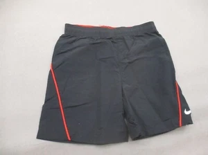 NIKE DRI-FIT Size XL Boys Black Stretch Waist Drawstring Gym Running Shorts 940 - Picture 1 of 8