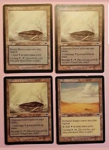 #193 | BARREN MOOR (2×PT 1×EN) + SEELUDED STEPPE (1×EN) ONSLAUGHT MTG LP - Picture 1 of 1