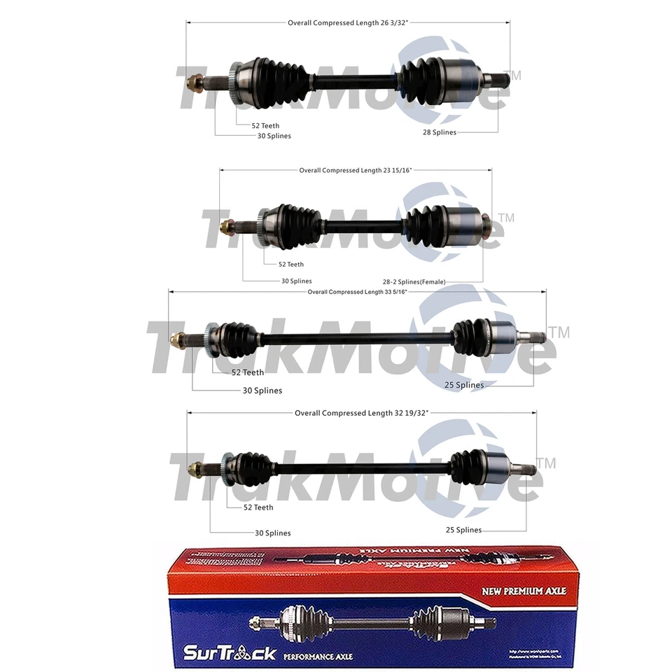 SurTrack Juego de ejes CV delanteros y traseros KIT para Santa Fe Kia Soretno 3.3 V6 Foto 1 de 1
