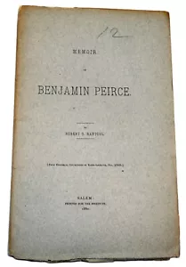 1881 Broschüre: Memoiren von Benjamin Peirce von Robert S. Rantoul - Bild 1 von 6