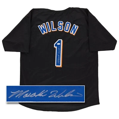Mookie Wilson Signed Jersey (JSA COA) New York Mets Custom Black Baseball - Image 1 of 4