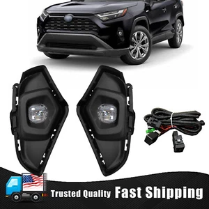 Factory Style Pair LED Fog Lights For 2019-2024 Toyota Rav4 w/ Wiring & Switch - Picture 1 of 16