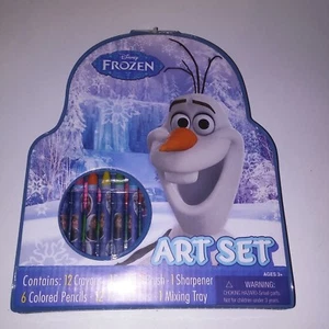 Disney Frozen Art Set Watercolors Colored Pencils Crayons  Kids Gift Crafts - Picture 1 of 3