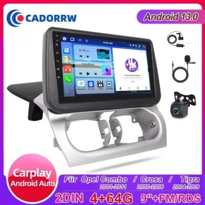 DAB+ 4+64G 8Core CarPlay Android Autoradio Für Opel Corsa C Combo Tigra Twintop - Bild 1 von 4