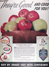 1939 BUY CANADIAN APPLES Genuine Vintage Advertisement ~ RARE CDN AD
