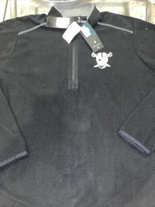 Las Vegas Raiders Antigua Glacier Black Zip Pullover Sweater XL - Picture 1 of 5