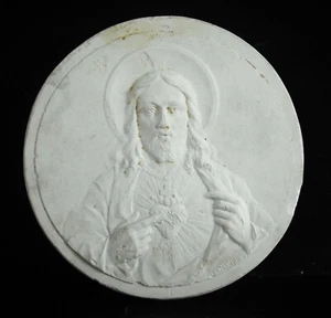 Medallion The Sacred Heart de Jésus Christ " Dechamps " Religious Test c1950 20 - Photo 1/6