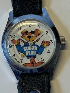 Sugar Bear Sugar Crisps Blinking Eyes Manual Wind Kids Watch Original Band - Picture 1 of 9