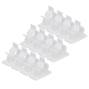 50Pcs Adhesive Cable Management Clip PE Cord Clamps 13-16mm Adjustable White - Afbeelding 1 van 5