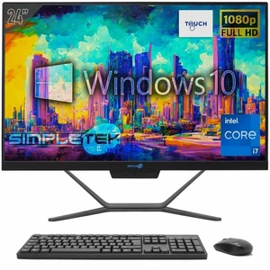 Aio All IN One Touch Screen i7 24 " Full HD Windows 10 4GB 120GB PC Touchscreens - Picture 1 of 9