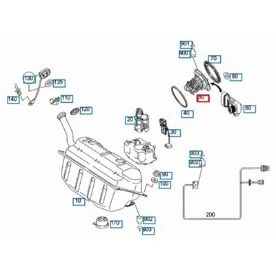 No Assembly Required Fuel Filter Sender Assembly For SLK300 SLK350 For SLK55 - Image 1 of 4