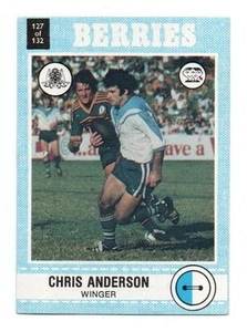 1977 Nrl Rugby League Scanlens (127) Chris ANDERSON Berries - Picture 1 of 2