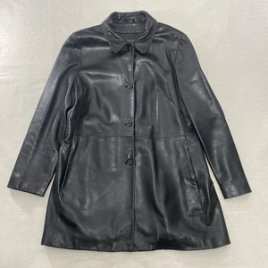Chaqueta de cuero negra DANIER Canadá para mujer XL motociclista aislamiento termolita años 90 - Imagen 1 de 15