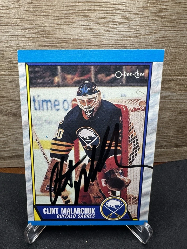 1989-90 O-Pee-Chee Clint Malarchuk #170 In-Person ON-CARD AUTO - Image 1 of 2