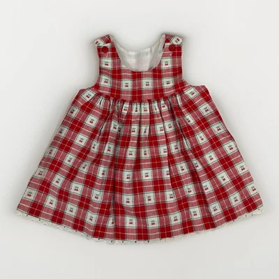 Camiseta Vintage Vermelha E Branca Xadrez Cherry Cottagecore Boa Senhora Meninas 24 Meses - Imagem 1 de 4