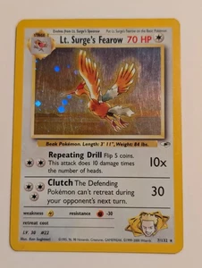 Lt. Surge's Fearow - 7/132 Pokemon Gym Heroes Unlimited Holo Rare Card - Picture 1 of 2