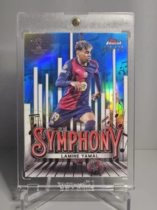 Lamine Yamal 2024-25 Topps Finest UCC Symphony Blue 035/150 - Picture 1 of 2